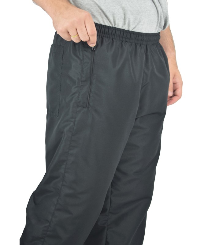 Calça tactel com ziper shop no bolso